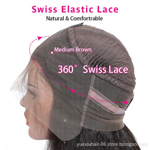 360 Lace Frontal Wig With Baby Hair,360 Human Hair Wig,360 Lace Wig Water Wave